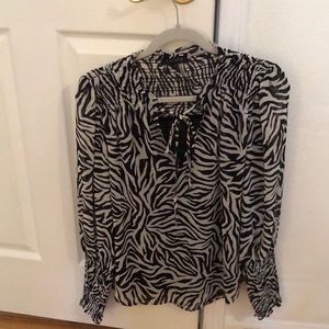 Zebra print flowy blouse size S